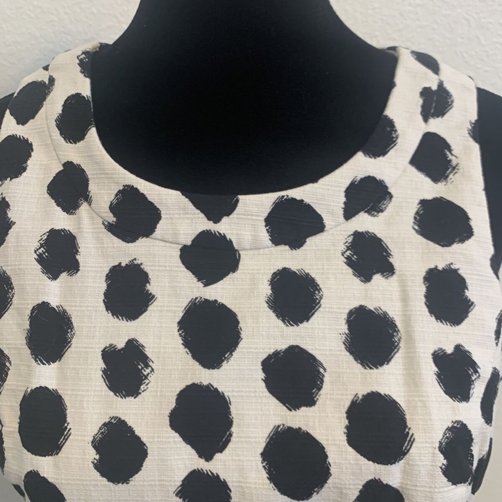 Vintage White House Black Market White Polka Dots Party Sun Dress Women's Size 2 - Picture 9 of 14